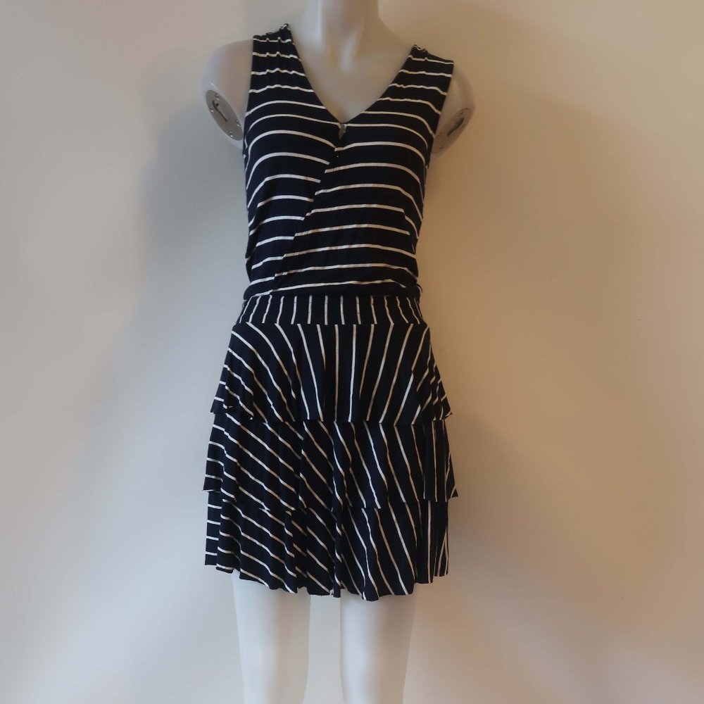 Womens Designers Remix Charlotte Eskildsen Black White Sleeveless Dress XS *